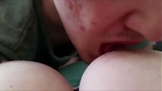 Man Sucking Breast Photo