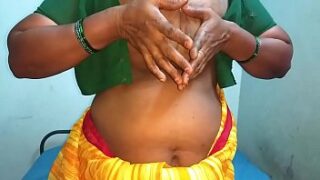 Indian mom boobs press