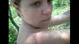 Well-gifted black man eating hooker in the bush